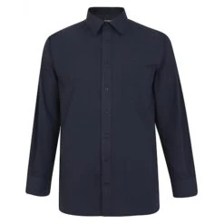 Bigdude Classic Long Sleeve Poplin Shirt Navy
