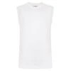 Bigdude Plain Sleeveless T-Shirt White Tall