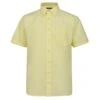 Bigdude Classic Short Sleeve Poplin Shirt Lemon